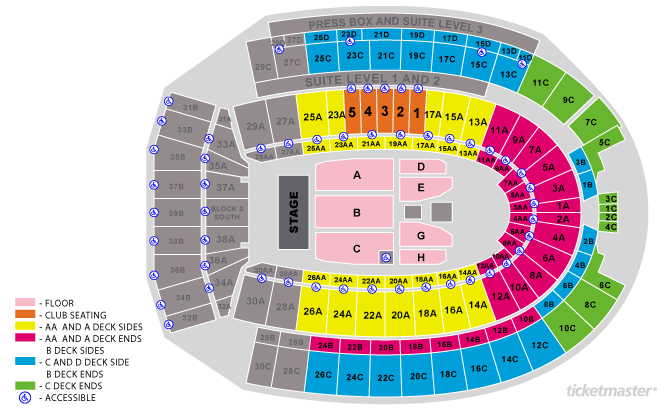 ohio stadium seating chart concert