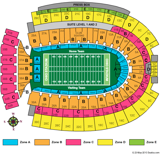 Ohio Stadium Seating Chart Columbus